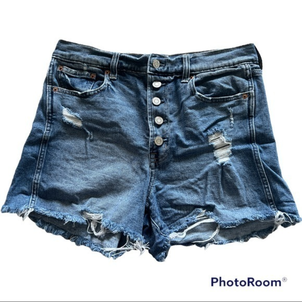 Gap Denim Distressed Button Front Shorts‎ Size 8/29
